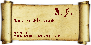 Marczy József névjegykártya