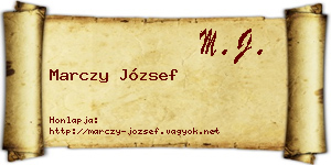 Marczy József névjegykártya