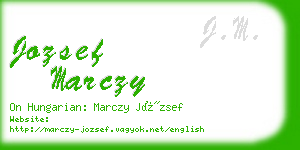 jozsef marczy business card
